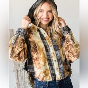 Oli & Hali Brown Tan Hoodie Jacket